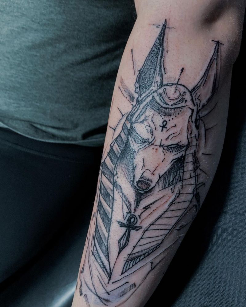 30 Pretty Anubis Tattoos Make You Charming