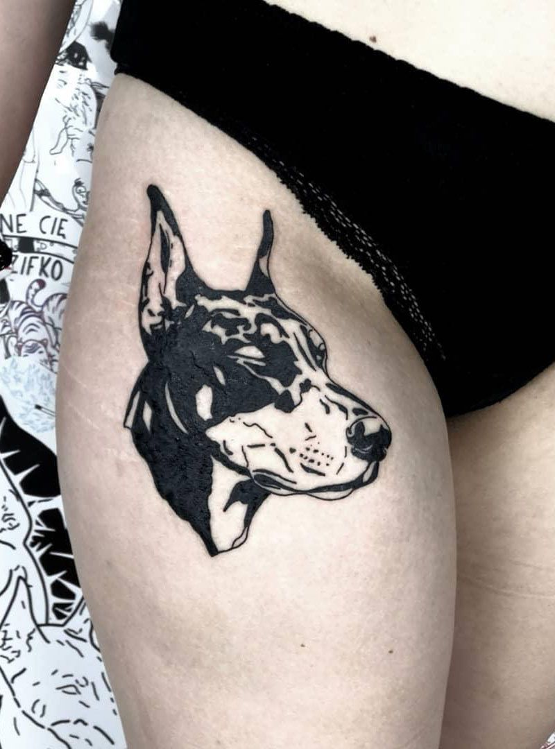 30 Pretty Doberman Tattoos Hope to Bring You Luck