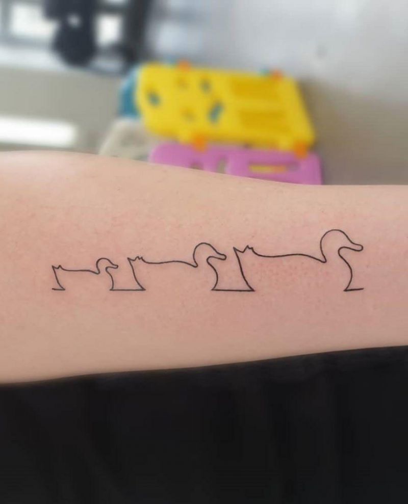 30 Pretty Duck Tattoos Improve Your Temperament