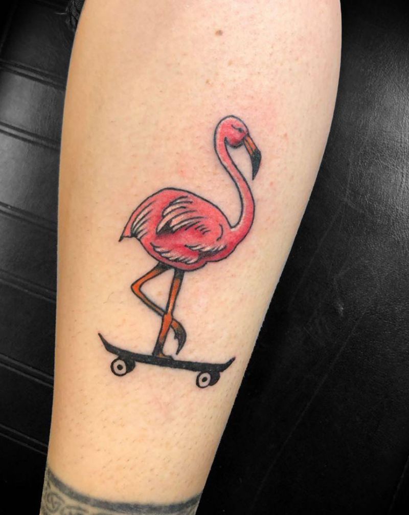 30 Pretty Flamingo Tattoos Make You Elegant and Beautiful