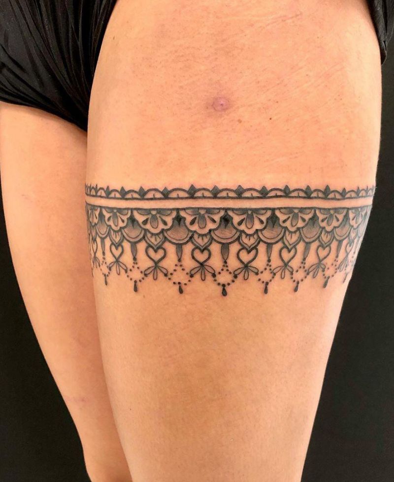 30 Pretty Garter Tattoos Make You Charming