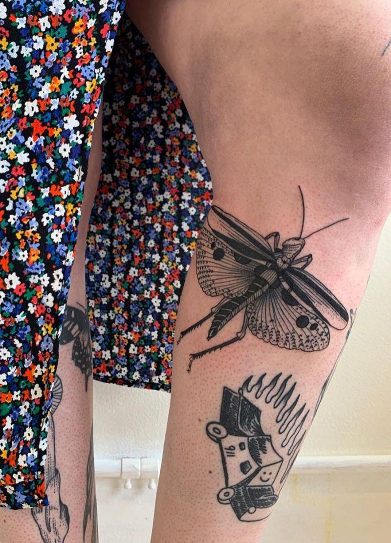 30 Pretty Grasshopper Tattoos You Must Try