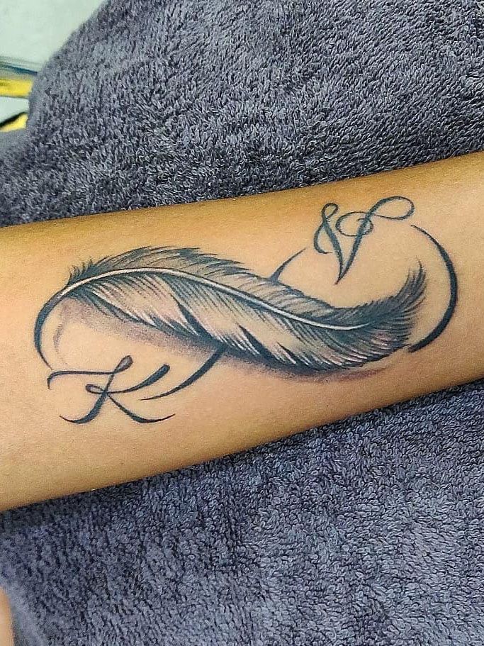 30 Pretty Infinity Feather Tattoos Make You Beautiful Forever