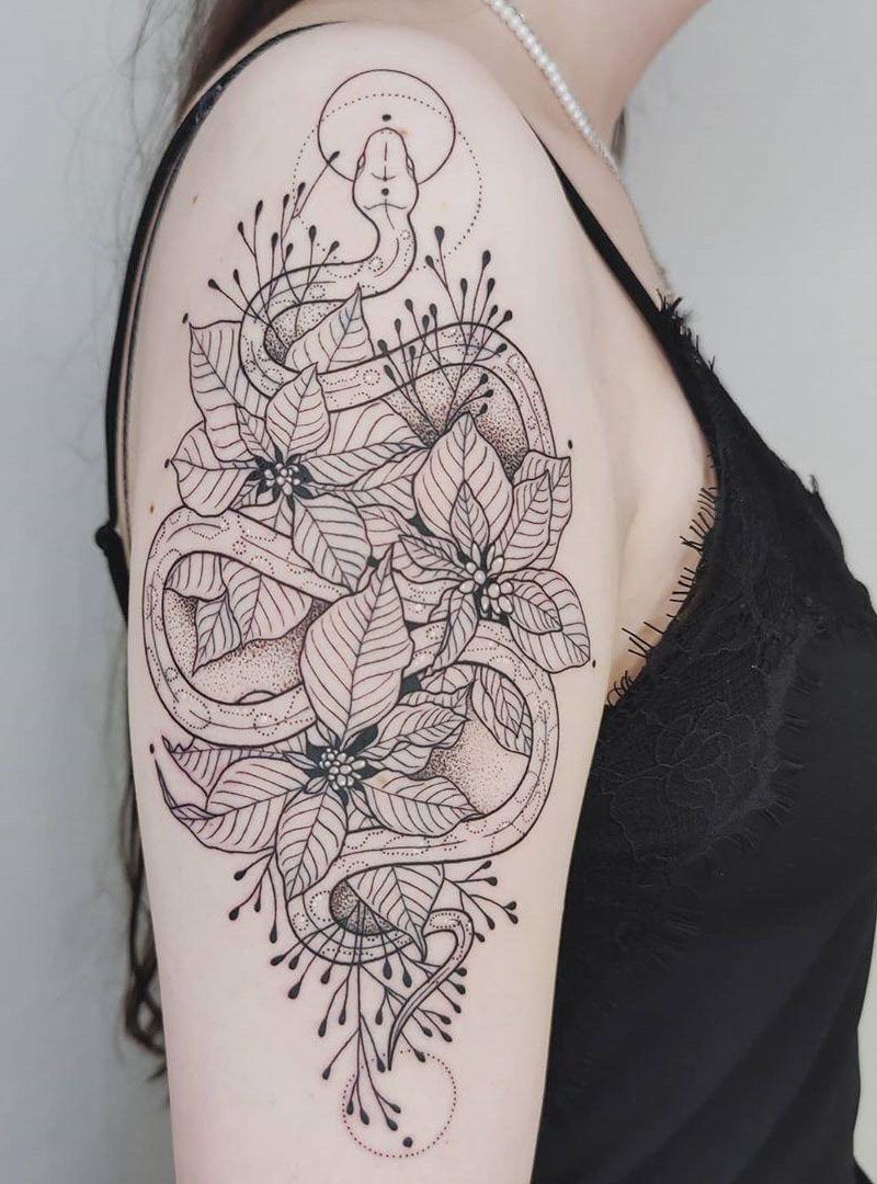 30 Pretty Poinsettia Tattoos You Must Try