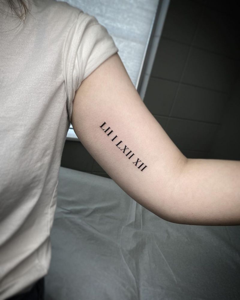 30 Pretty Roman Numeral Tattoos Make You Beautiful Forever