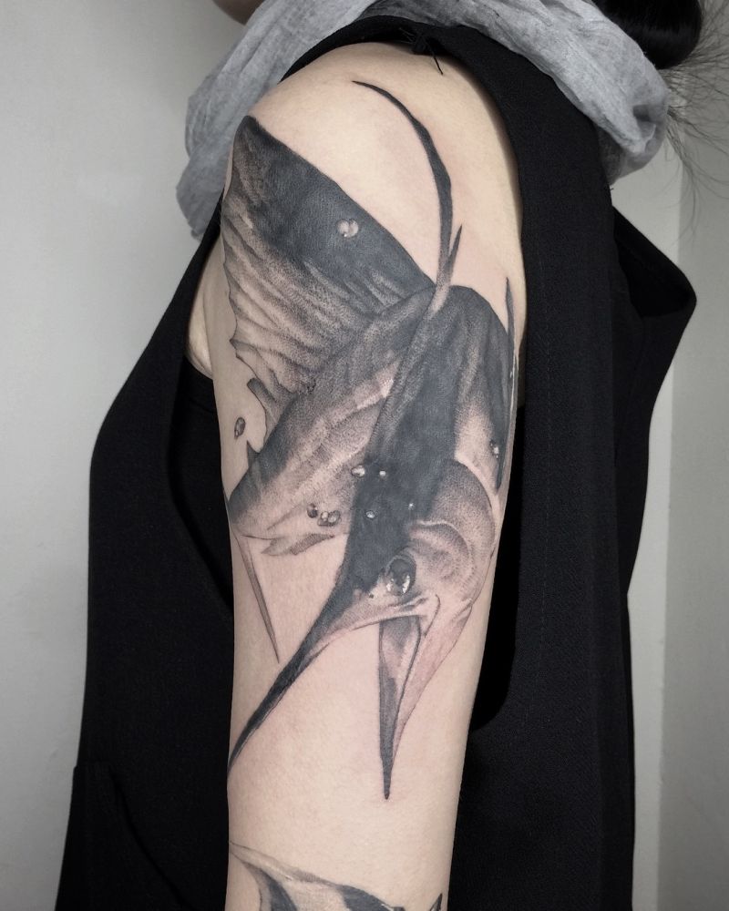 30 Pretty Sailfish Tattoos You Will Love