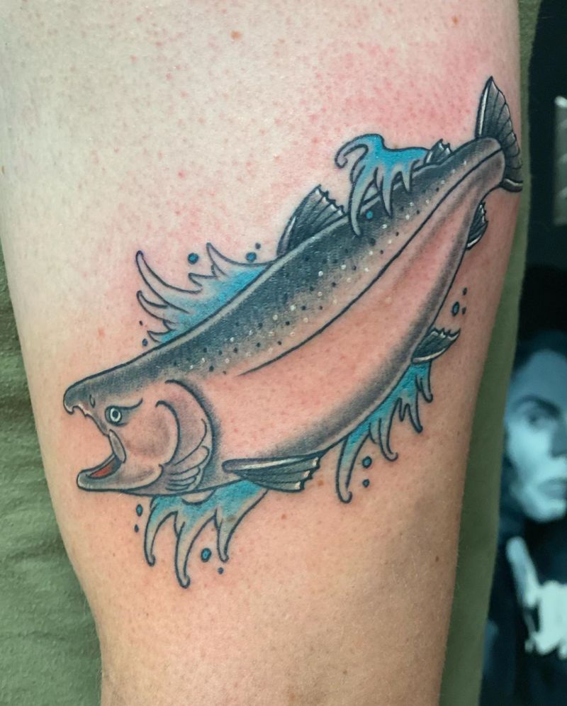 30 Pretty Salmon Tattoos You Will Love