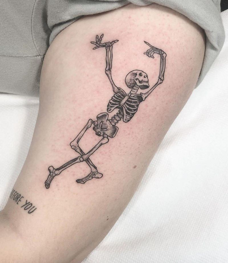 30 Pretty Skeleton Tattoos That You Can't Miss