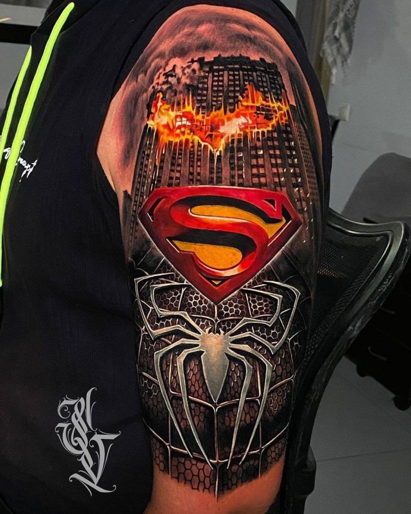 30 Pretty Superman Tattoos that Can Enhance Your Temperament