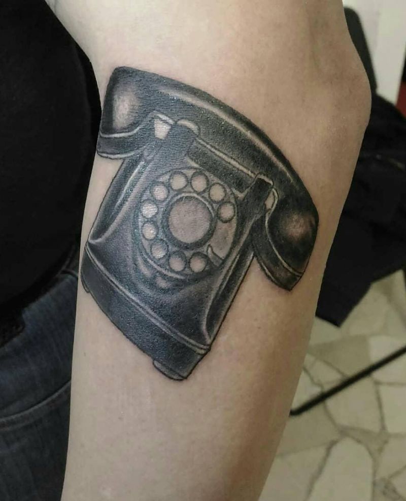 30 Pretty Telephone Tattoos to Inspire You