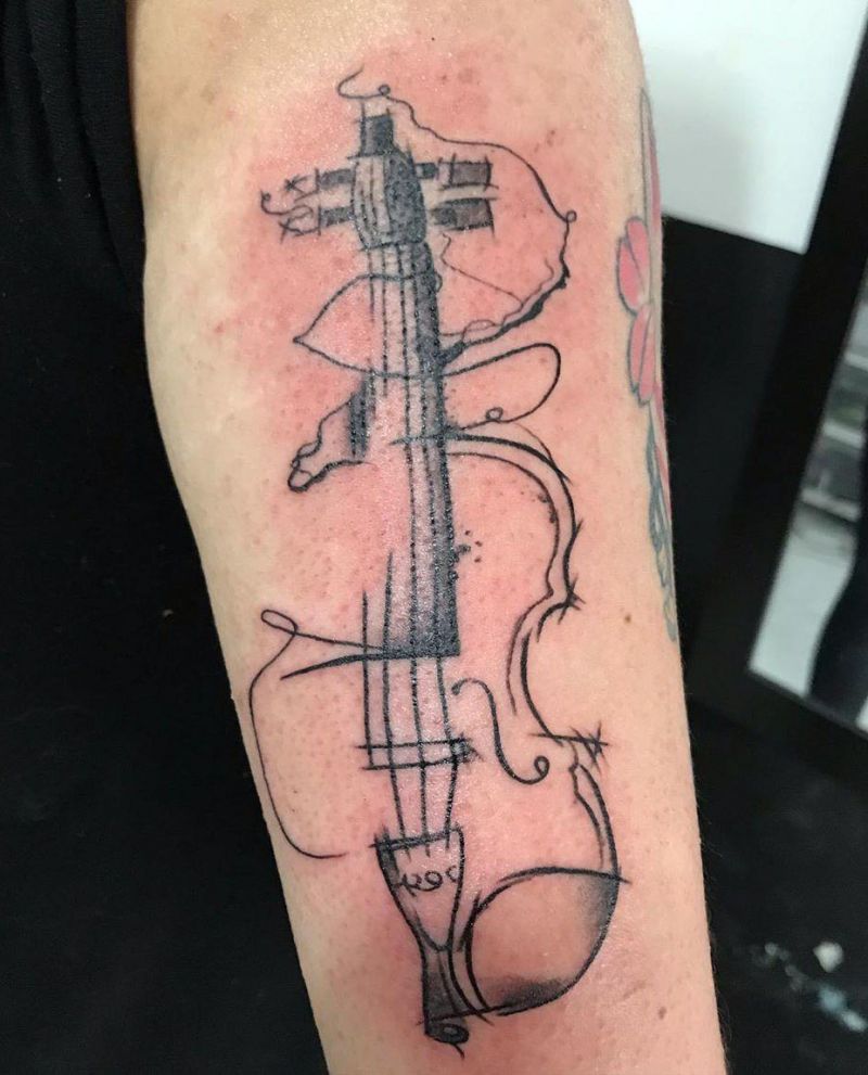 30 Pretty Violin Tattoos that Can Enhance Your Temperament