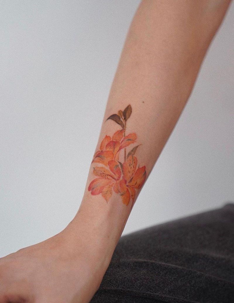 30 Pretty Alstroemeria Tattoos Show Your Temperament