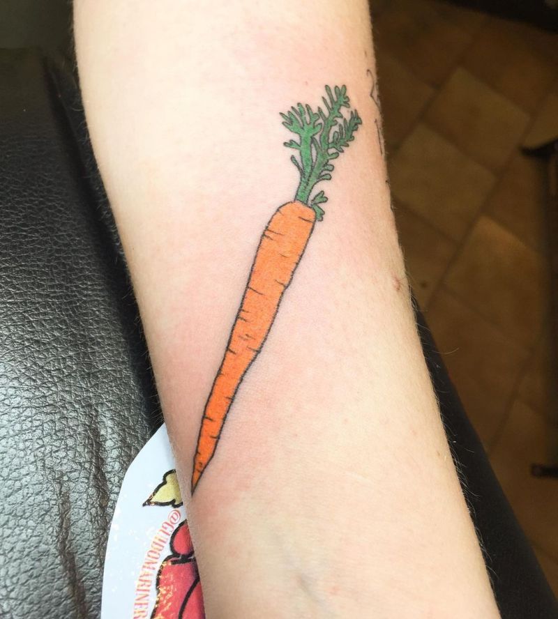 30 Pretty Carrot Tattoos You Will Love