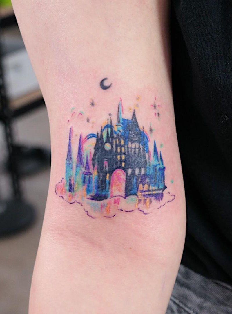 30 Pretty Castle Tattoos that Can Enhance Your Temperament