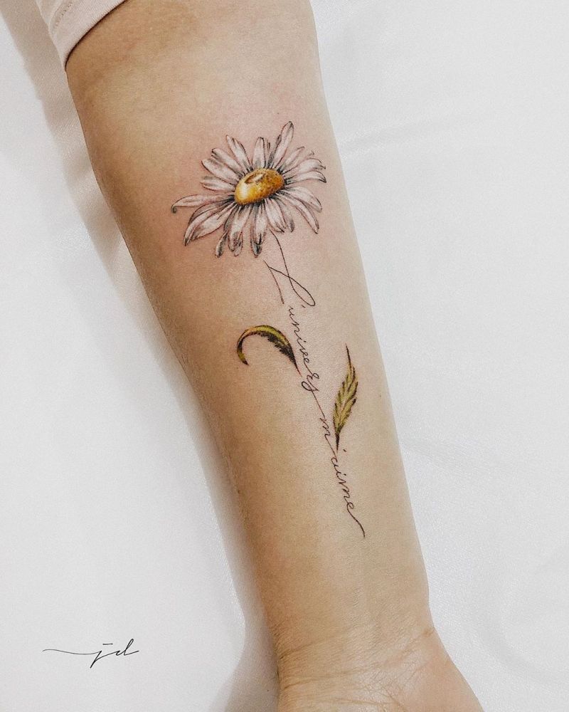 30 Pretty Chamomile Tattoos You Shouldn't Miss