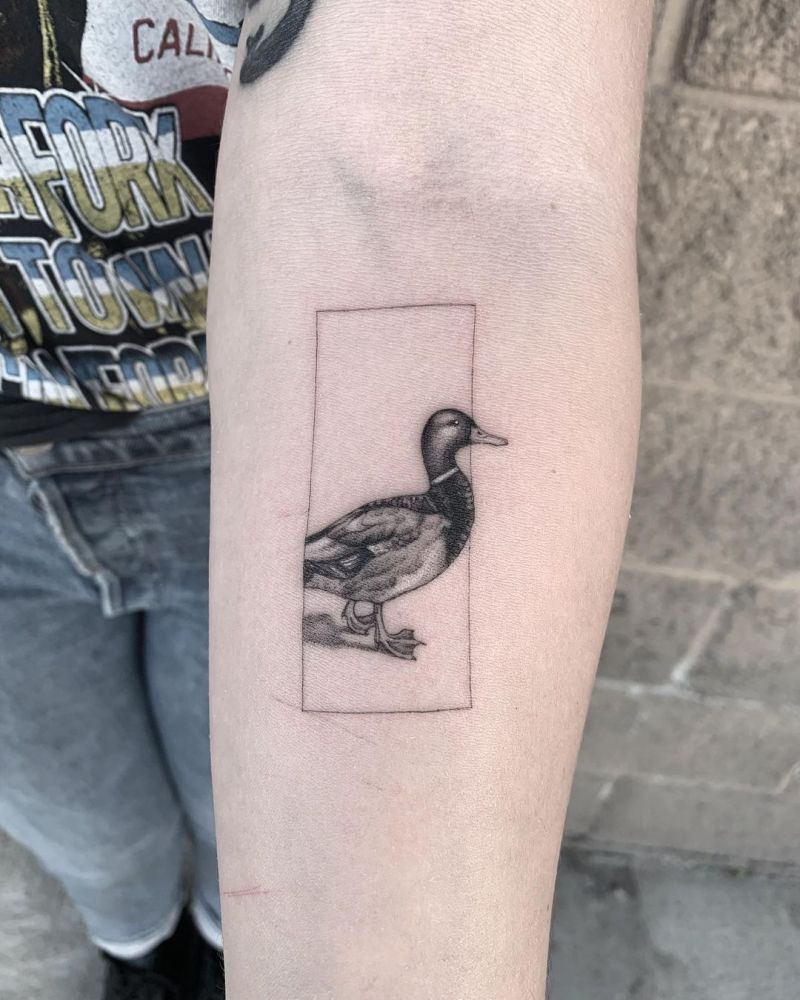 30 Pretty Duck Tattoos Improve Your Temperament