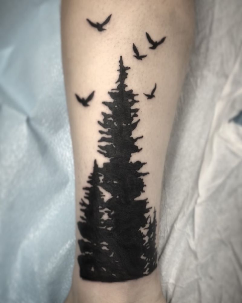 30 Pretty Fir Tree Tattoos You Will Love