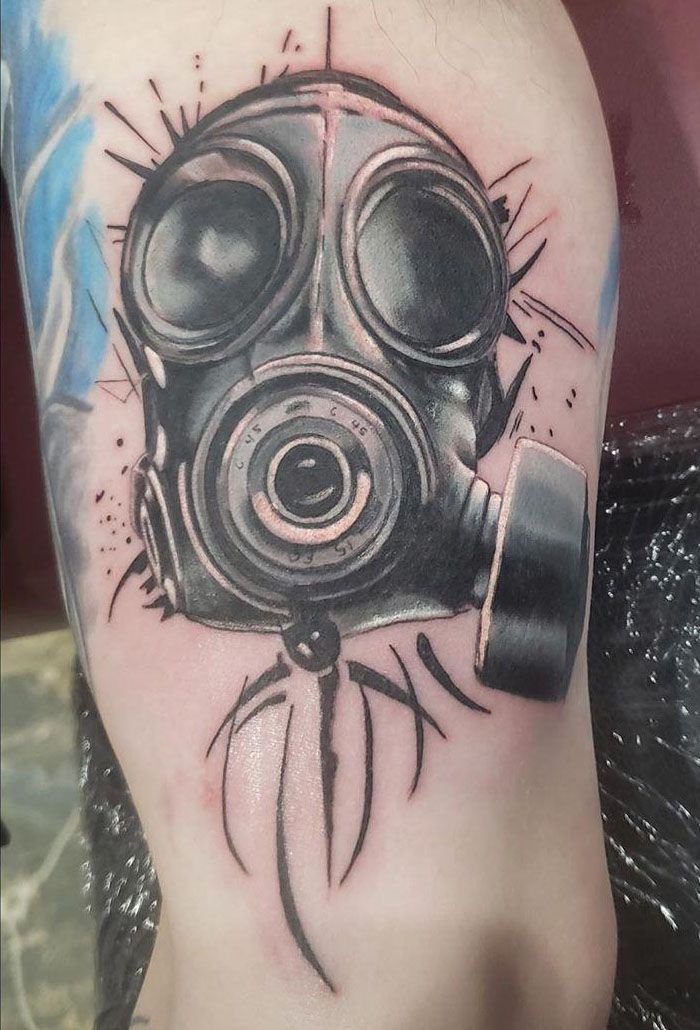 30 Pretty Gas Mask Tattoos You Will Love