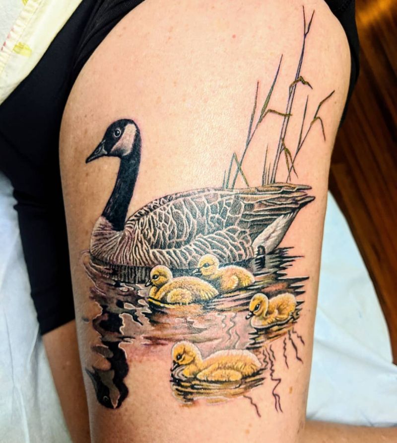 30 Pretty Goose Tattoos Make You Elegant and Beautiful