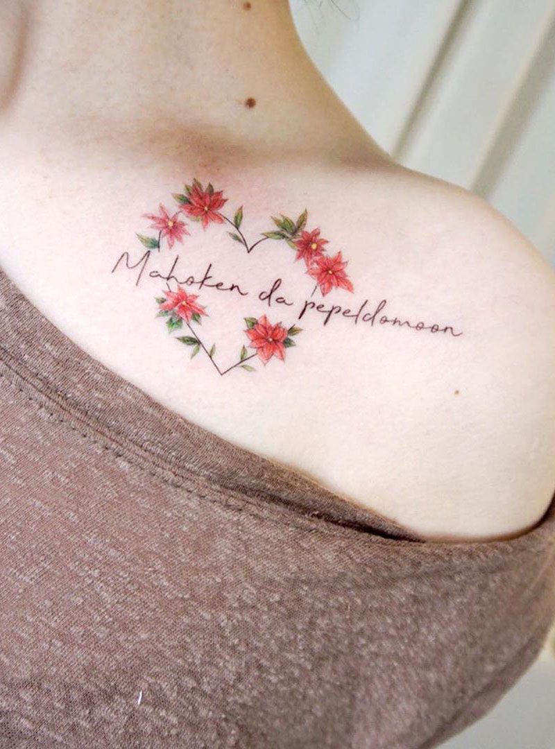 30 Pretty Poinsettia Tattoos You Must Try