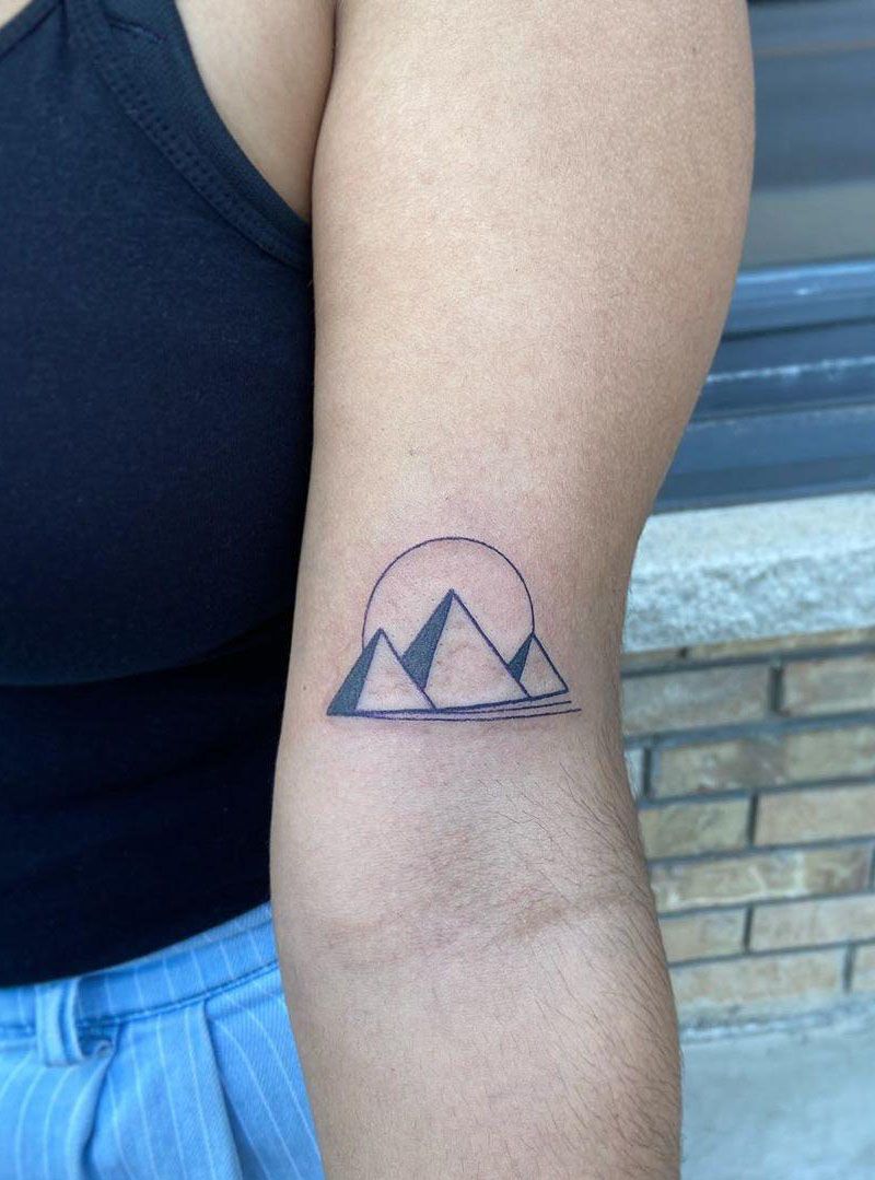 30 Pretty Pyramid Tattoos Add Mystery to You