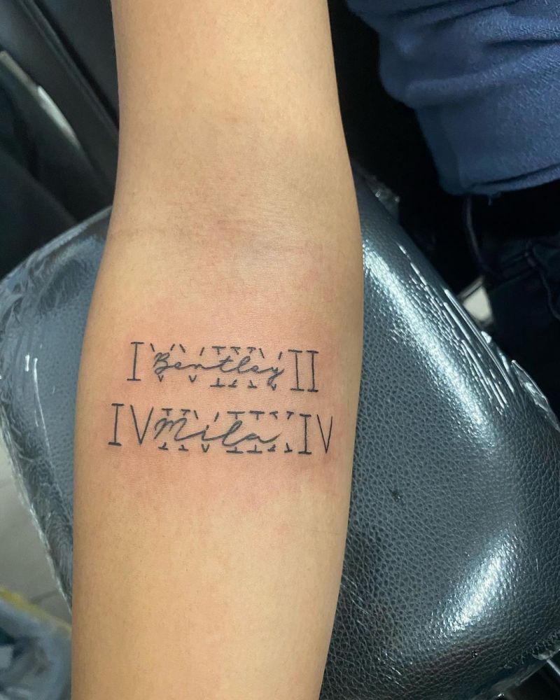 30 Pretty Roman Numeral Tattoos Make You Beautiful Forever