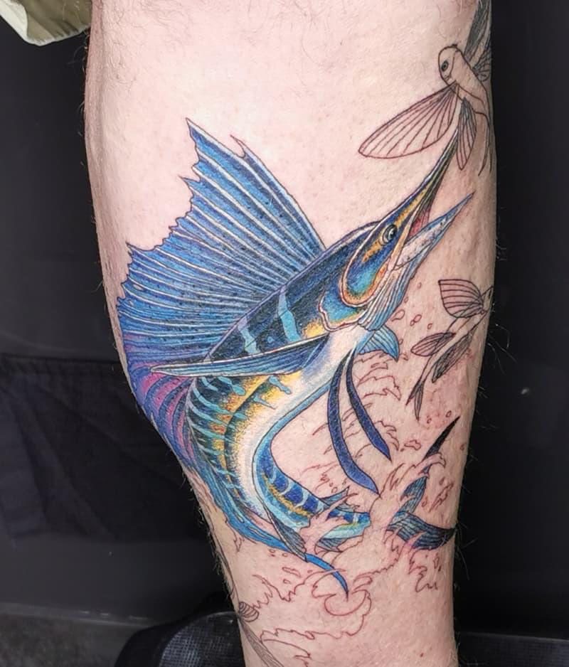 30 Pretty Sailfish Tattoos You Will Love