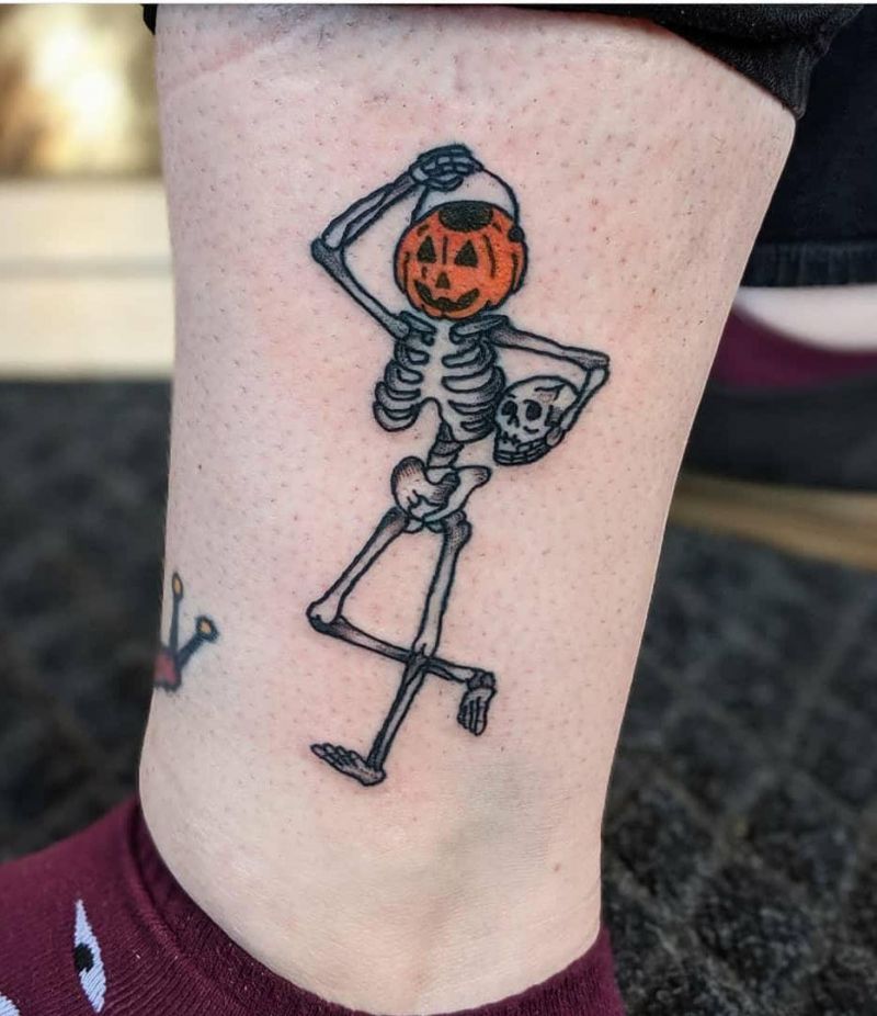 30 Pretty Skeleton Tattoos That You Can't Miss