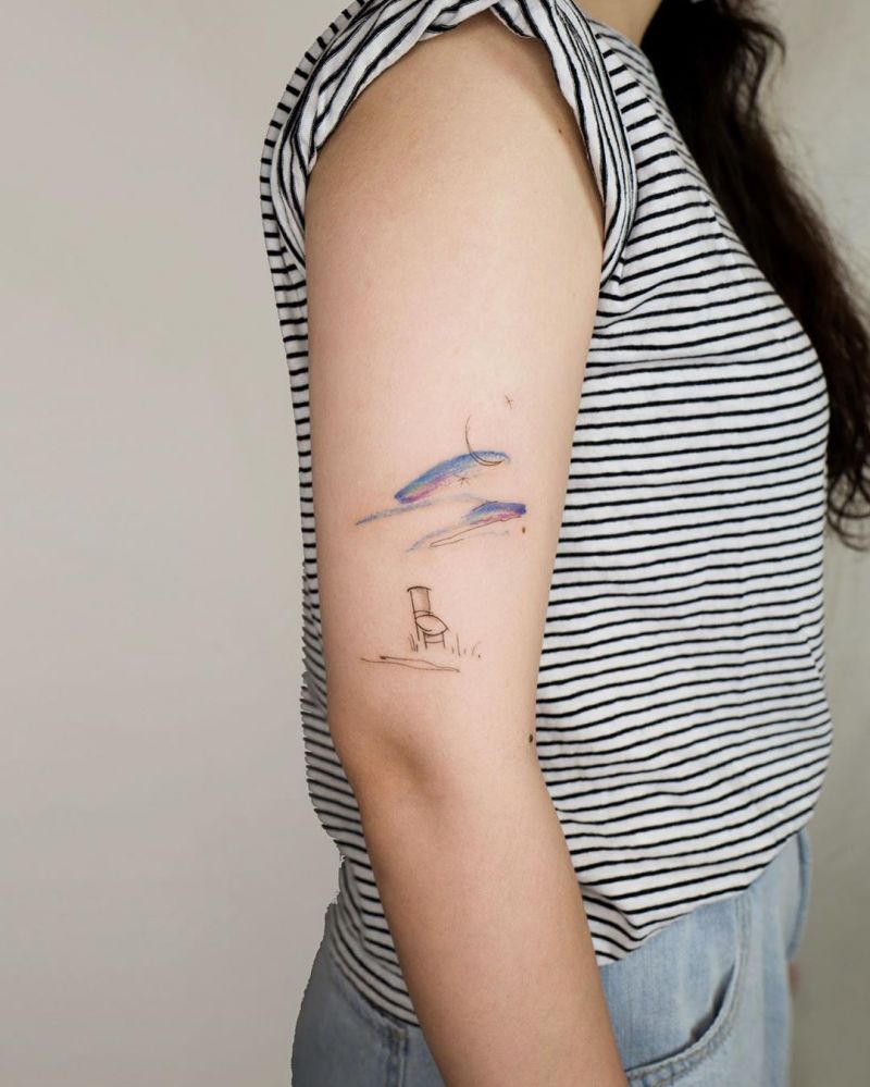 30 Pretty Sky Tattoos Make You Carefree and Joyous