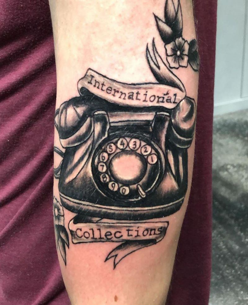 30 Pretty Telephone Tattoos to Inspire You