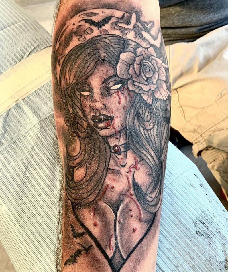 30 Pretty Vampire Tattoos to Inspire You