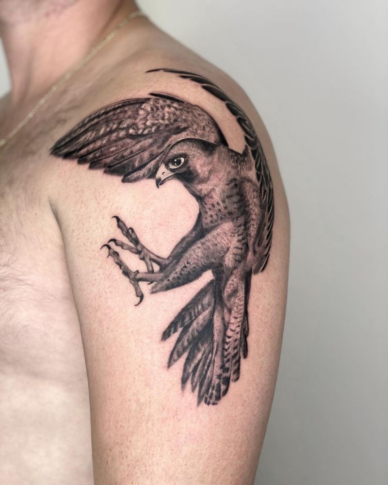 30 Pretty Falcon Tattoos Make You Elegant