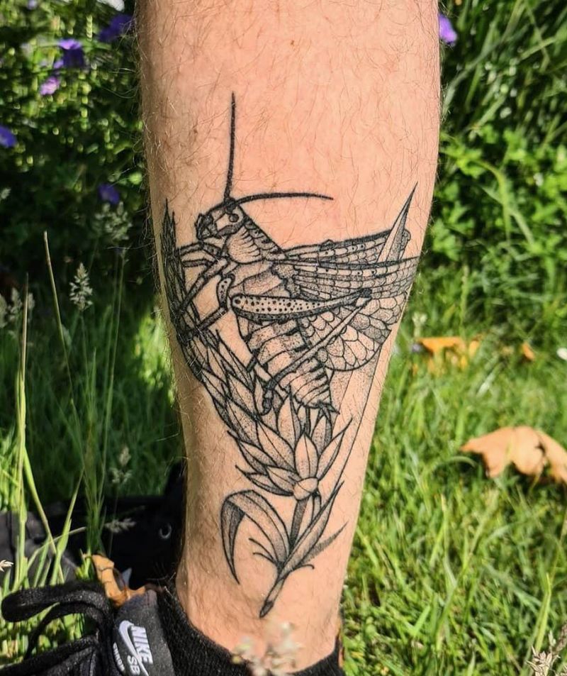 30 Pretty Grasshopper Tattoos You Must Try