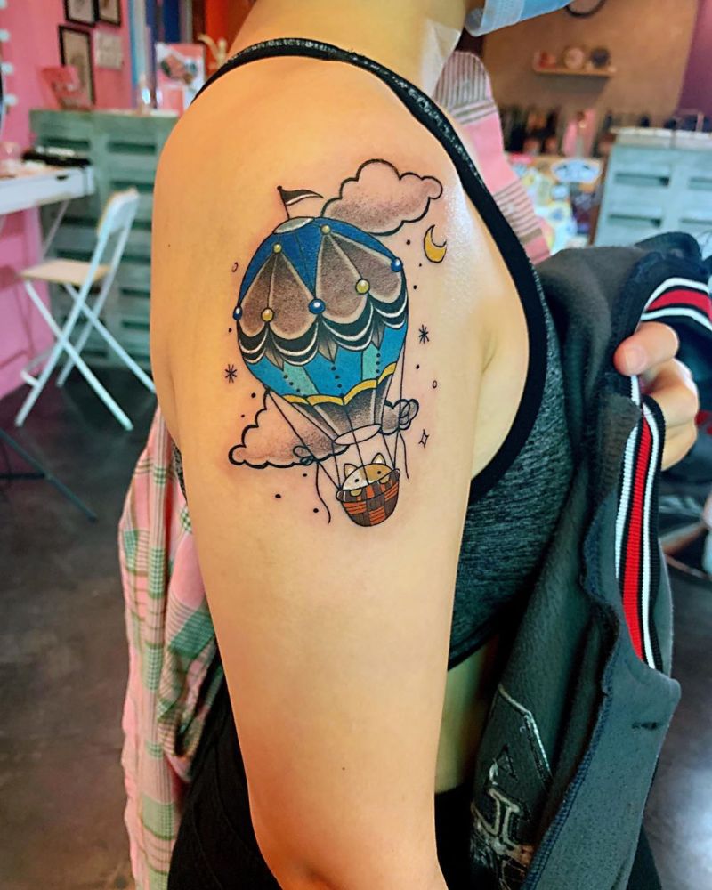 30 Pretty Hot Air Balloon Tattoos Let You Soar In The Sky