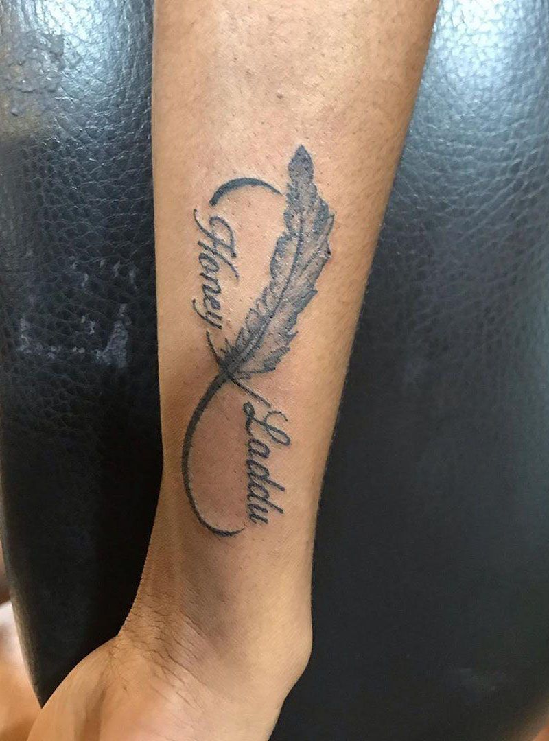 30 Pretty Infinity Feather Tattoos Make You Beautiful Forever