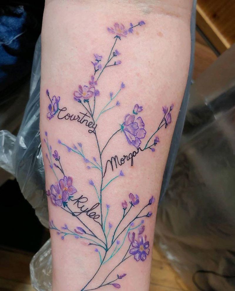 30 Pretty Larkspur Tattoos that Can Enhance Your Temperament