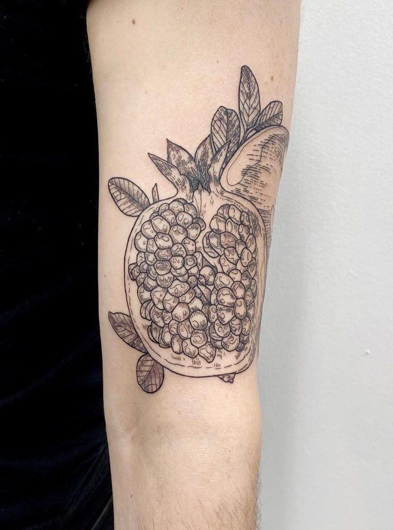 30 Pretty Pomegranate Tattoos Enhance Your Personality