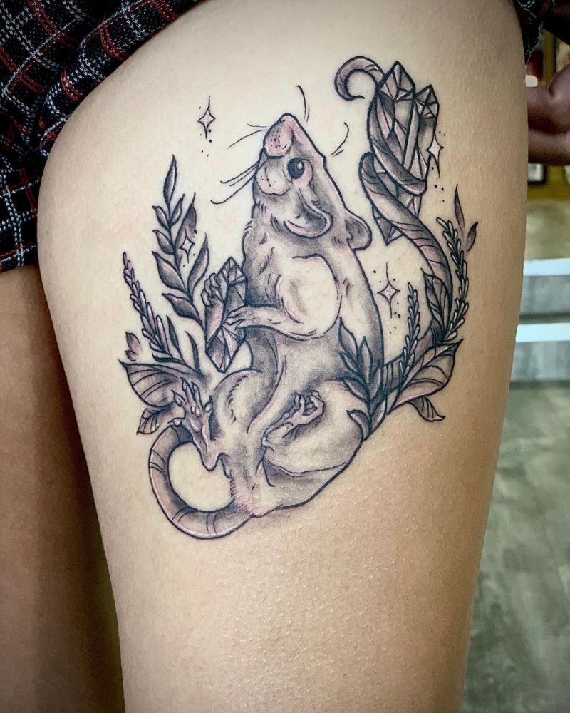 30 Pretty Rat Tattoos You Will Love