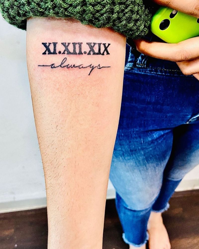 30 Pretty Roman Numeral Tattoos Make You Beautiful Forever