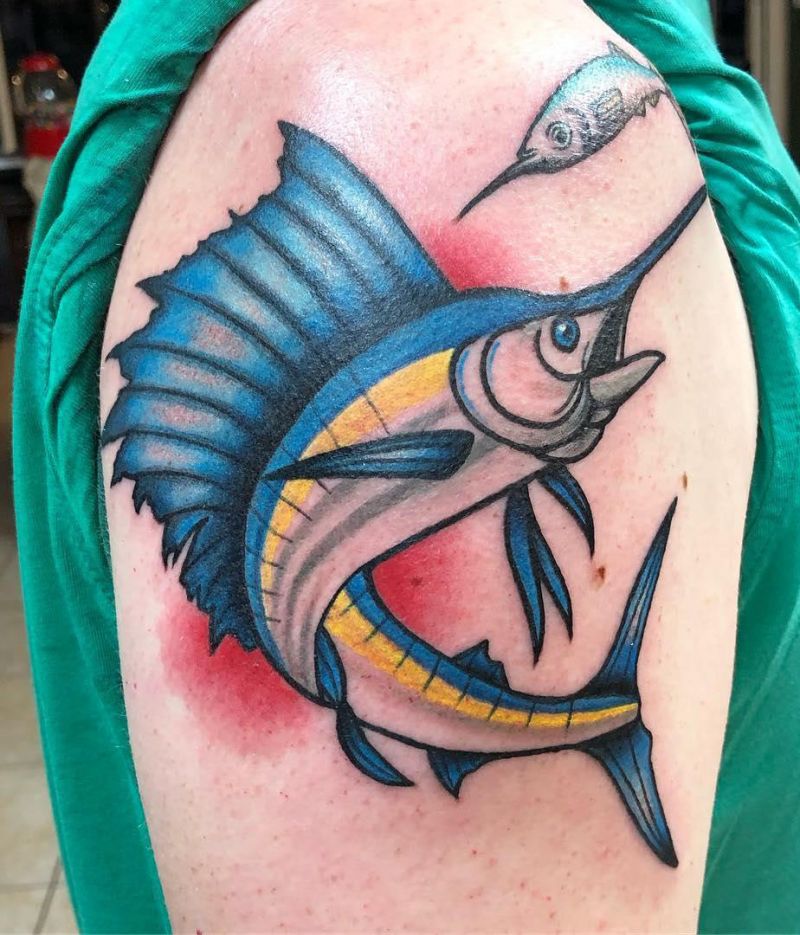 30 Pretty Sailfish Tattoos You Will Love