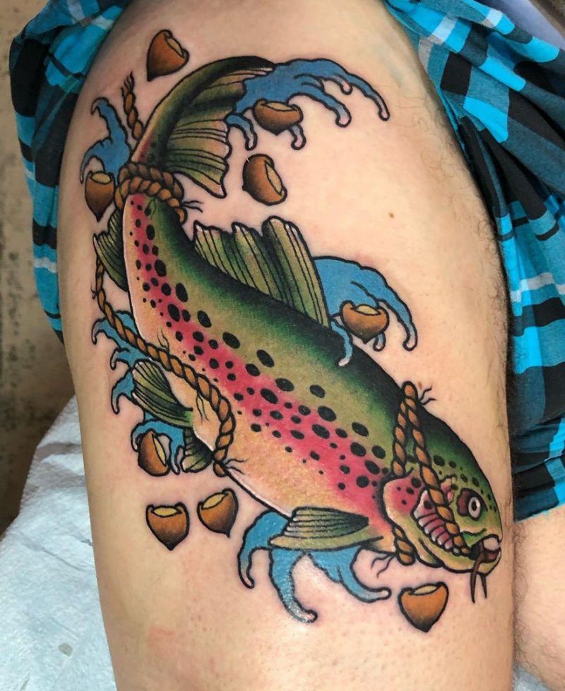 30 Pretty Salmon Tattoos You Will Love