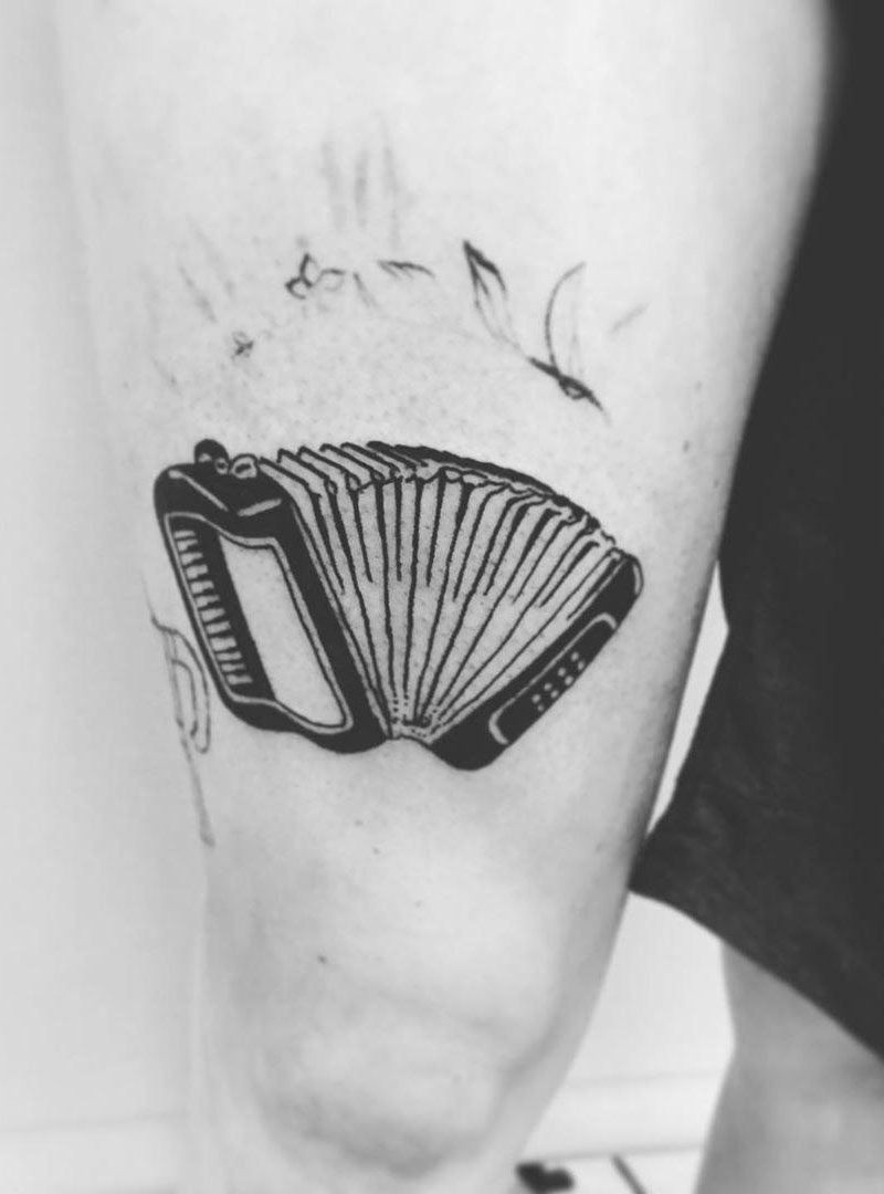 30 Pretty Accordion Tattoos that Can Enhance Your Temperament