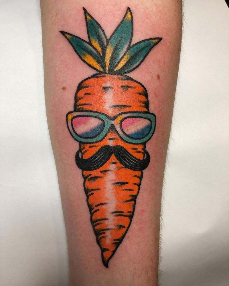 30 Pretty Carrot Tattoos You Will Love