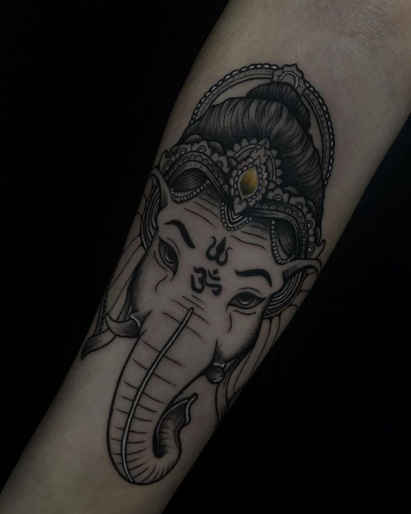 30 Pretty Ganesha Tattoos Make You Charming