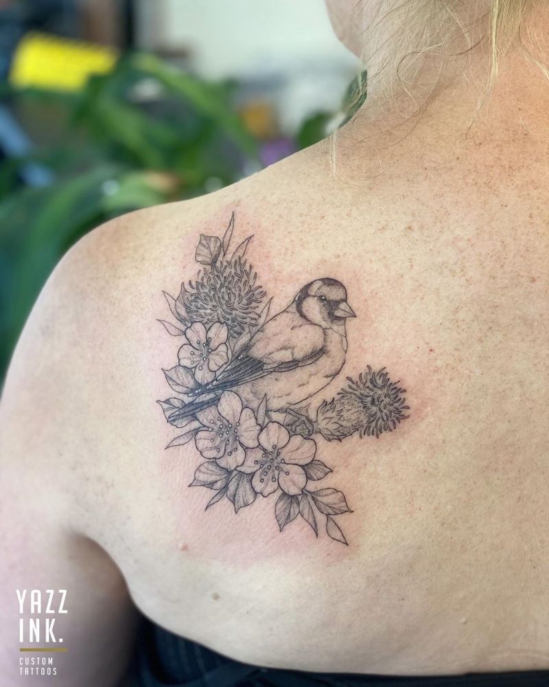 30 Pretty Goldfinch Tattoos to Inspire You