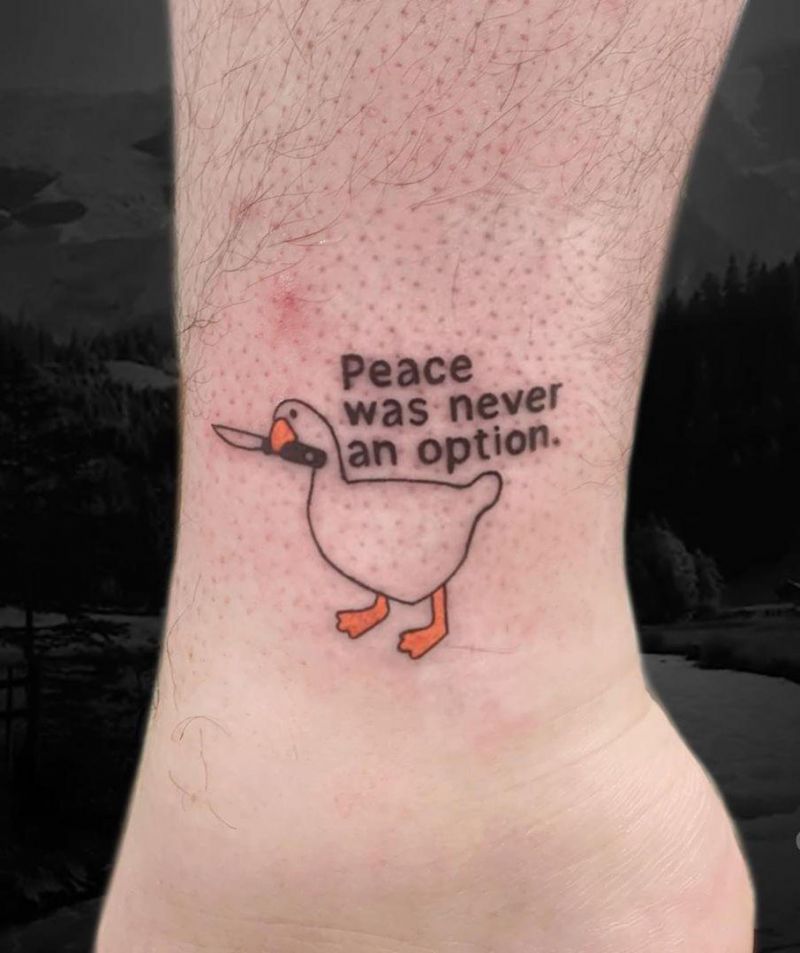 30 Pretty Goose Tattoos Make You Elegant and Beautiful