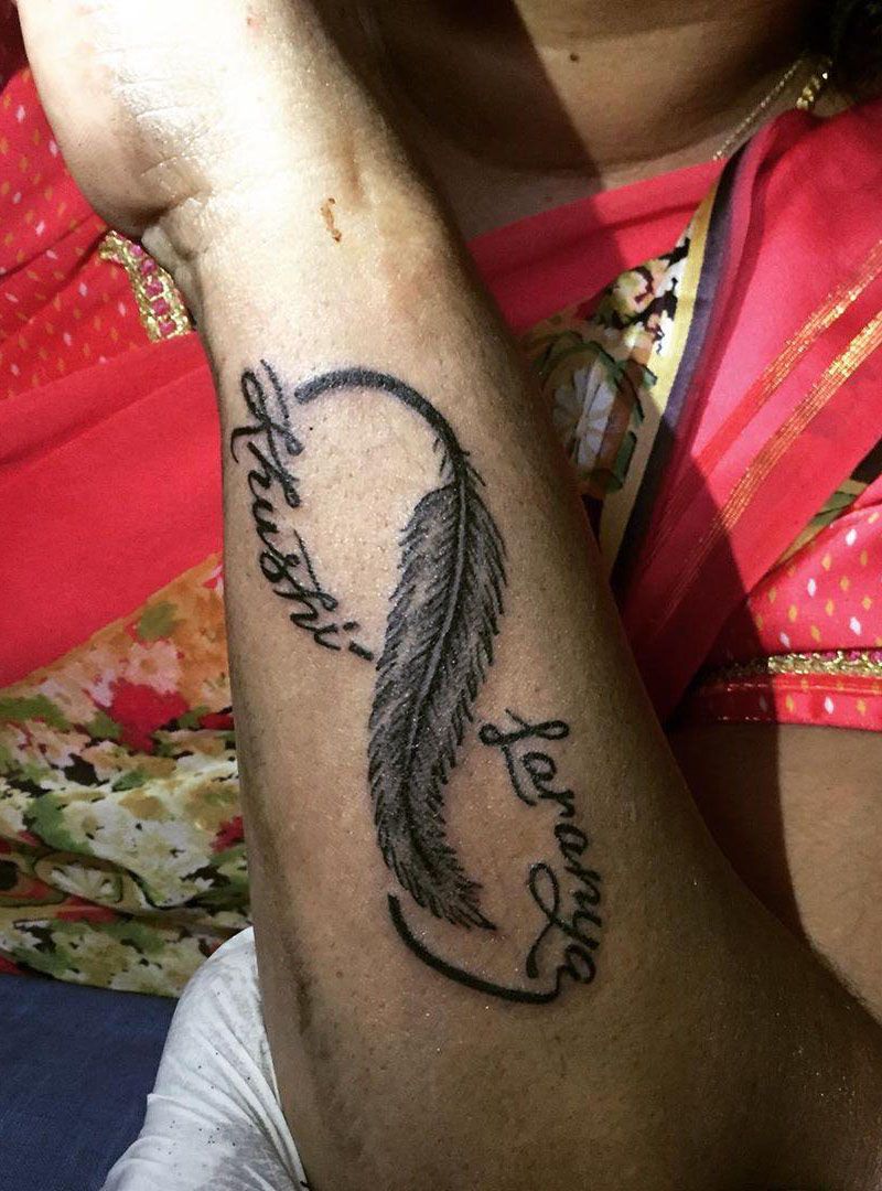 30 Pretty Infinity Feather Tattoos Make You Beautiful Forever