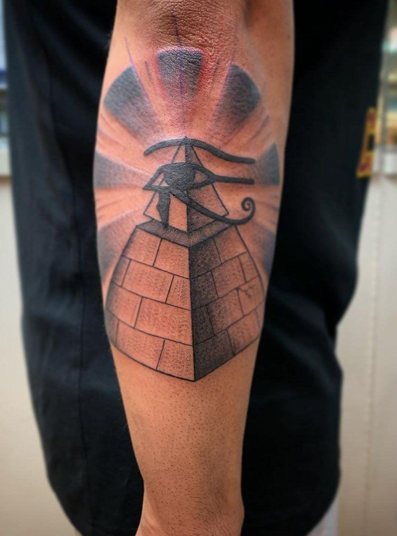 30 Pretty Pyramid Tattoos Add Mystery to You