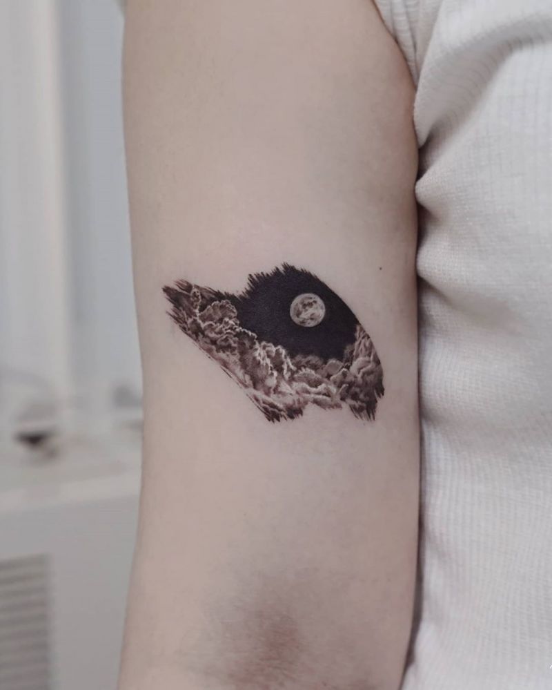 30 Pretty Sky Tattoos Make You Carefree and Joyous