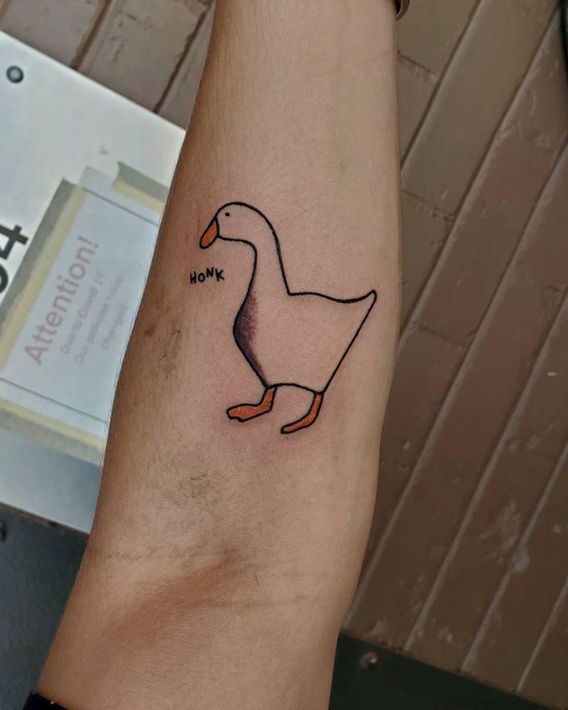 30 Pretty Goose Tattoos Make You Elegant and Beautiful